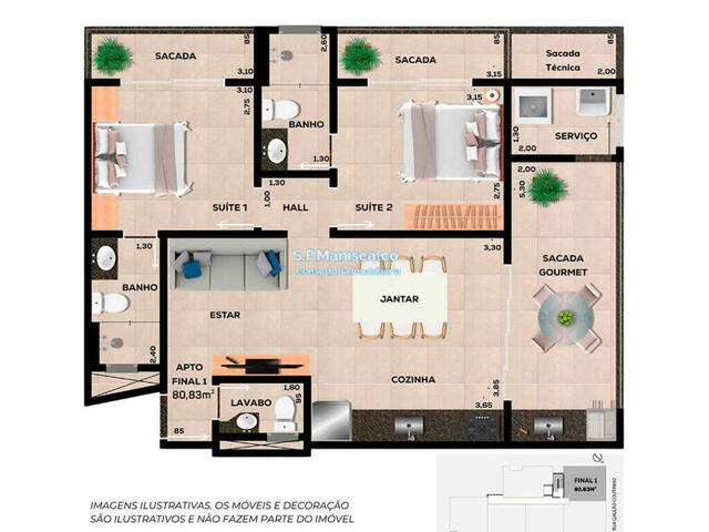 #A3 Mar Ton - Apartamento para Venda em Ubatuba - SP - 3